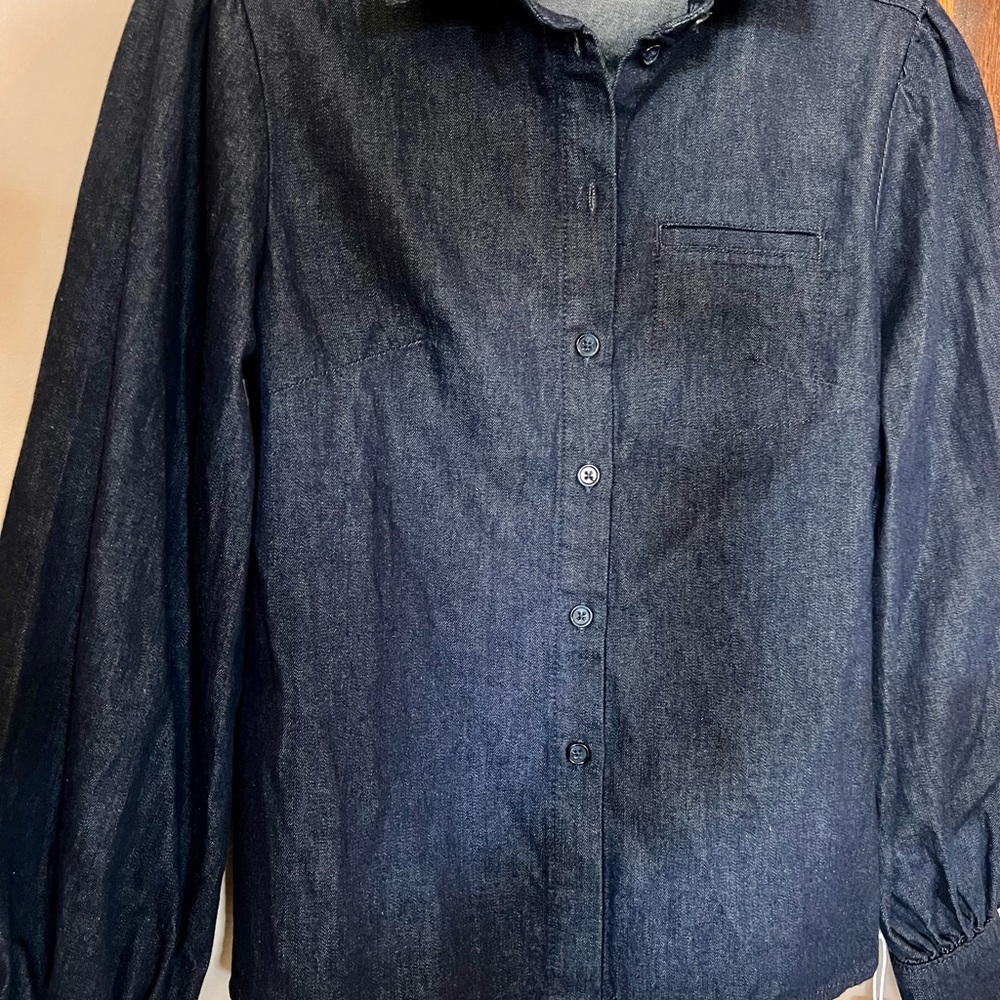 Pilcro Dark Indigo Denim Shirt